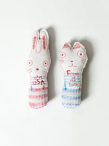 Doodle Rattle Plush, Bunny
